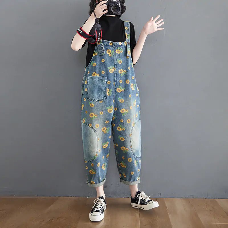 Sunflower Printed Overalls